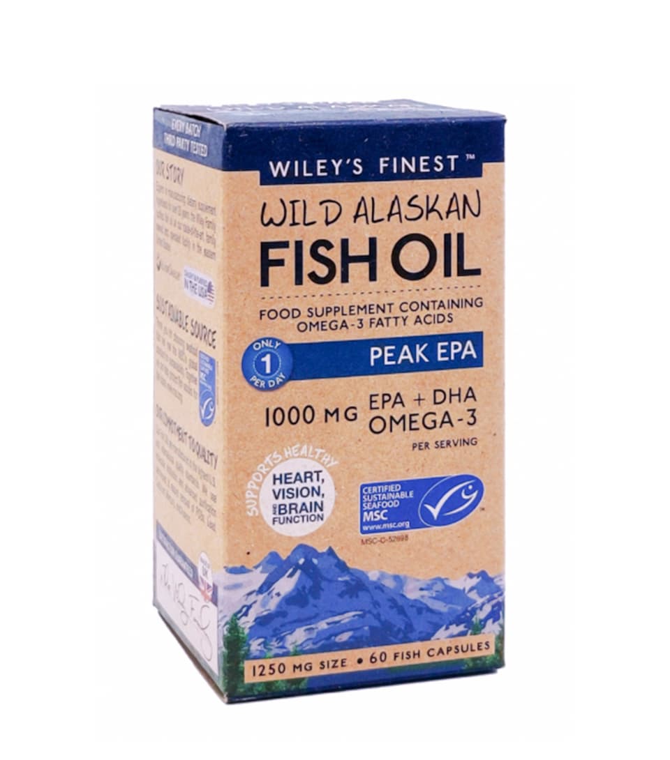 Wiley’s Finest – Wild Alaskan Fish Oil Capsules Peak EPA 1250MG Omega3 ...