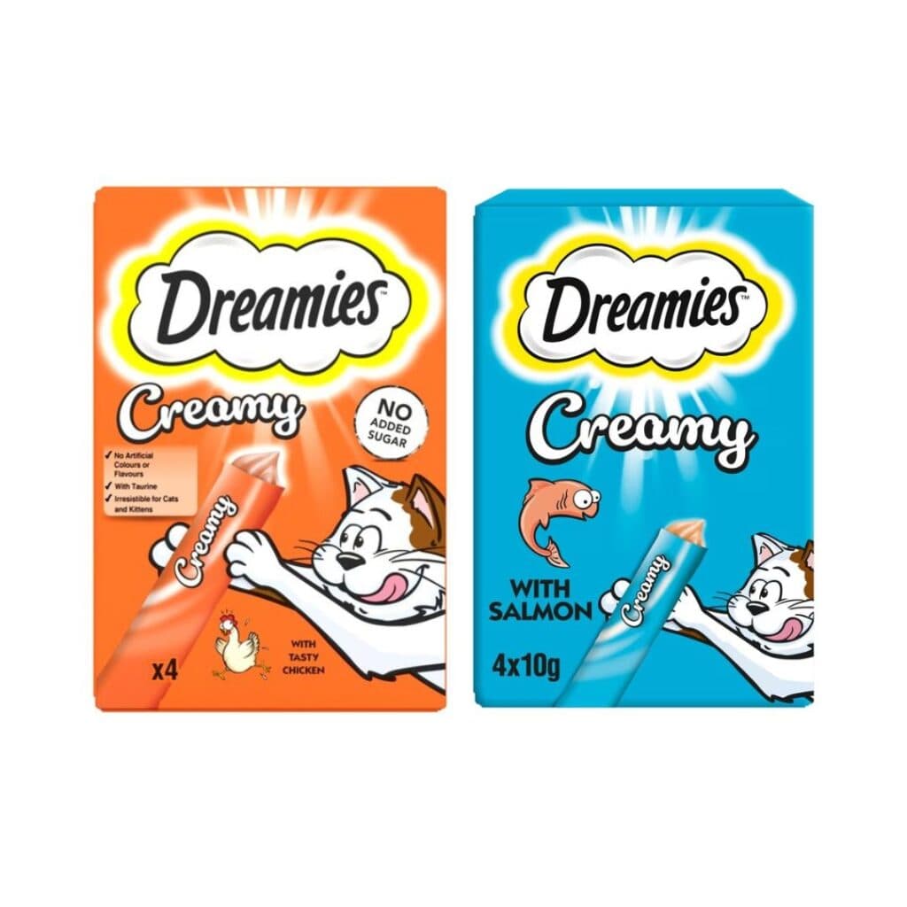 Dreamies Creamy Cat Treats / Creamy Treat Tubes – 10 Gram X 4 - PetsOne.pk