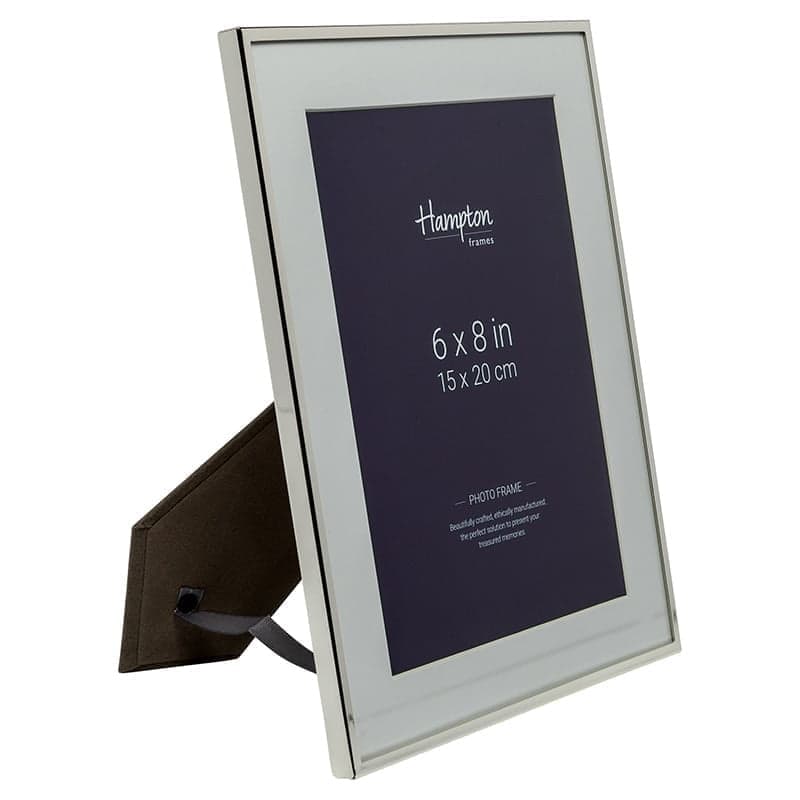 Mayfair 6x8 Narrow Silver Photo Frame With Mount - Hampton Frames Retail