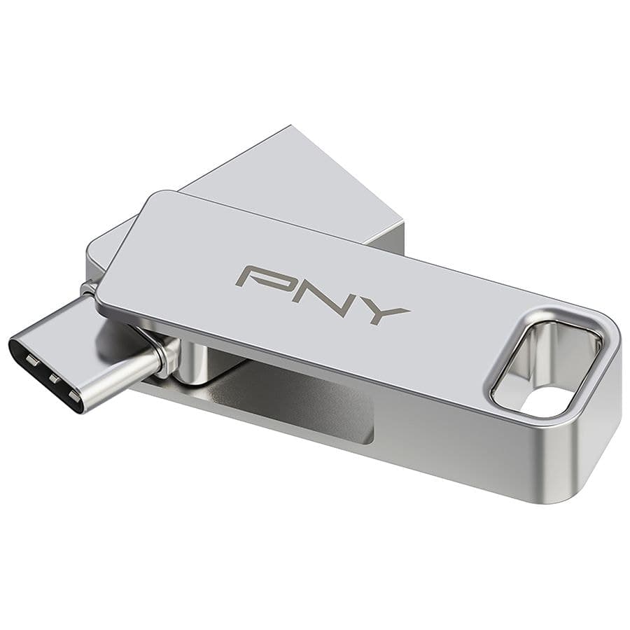 PNY Duo Link USB 3.2 Type-C Dual Flash Drive Silver, Silver | Walgreens