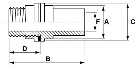 Tank Connector Plain x Male BSP | Fittings | Superflo ABS | Durapipe