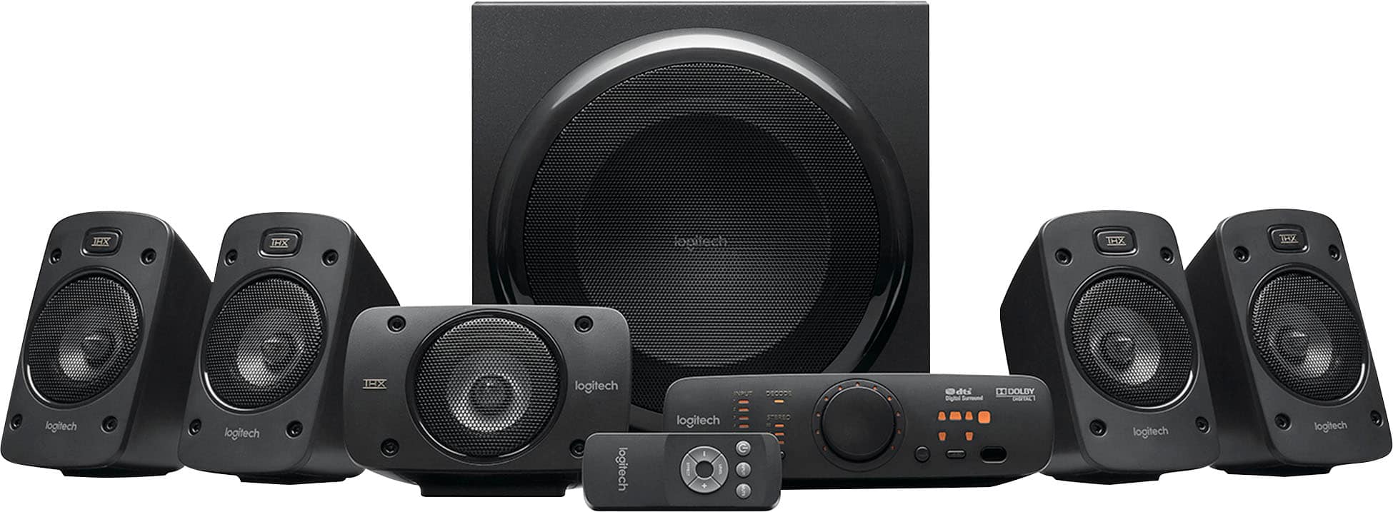 Logitech – Z906 5.1-Channel Satellite Surround Sound Speaker System (6 ...