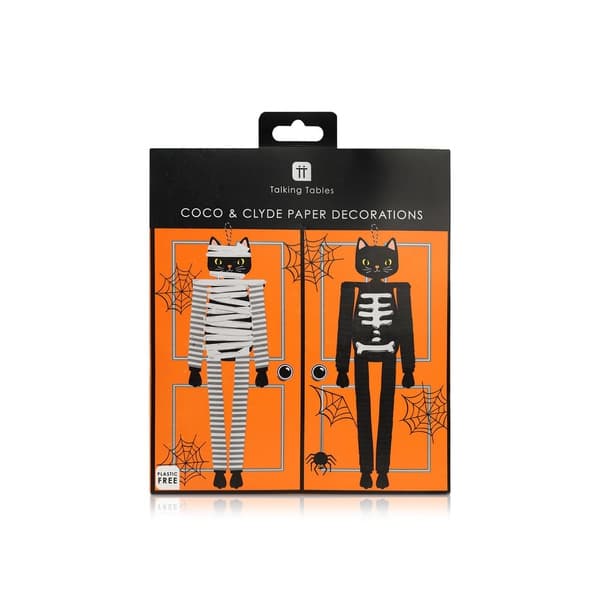Talking Tables Halloween Cat Honeycomb Skeleton Decorations x 2 ...