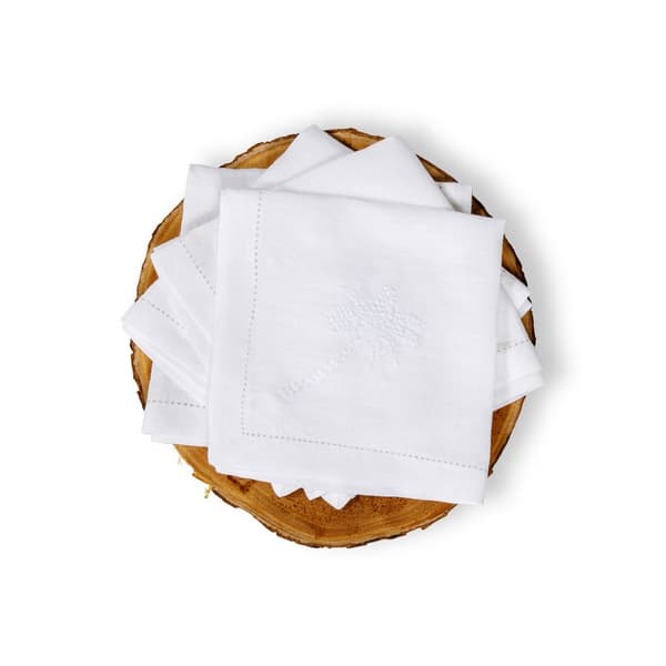 Curate Home white palm linen napkins set of 4 - Waitrose UAE & Partners