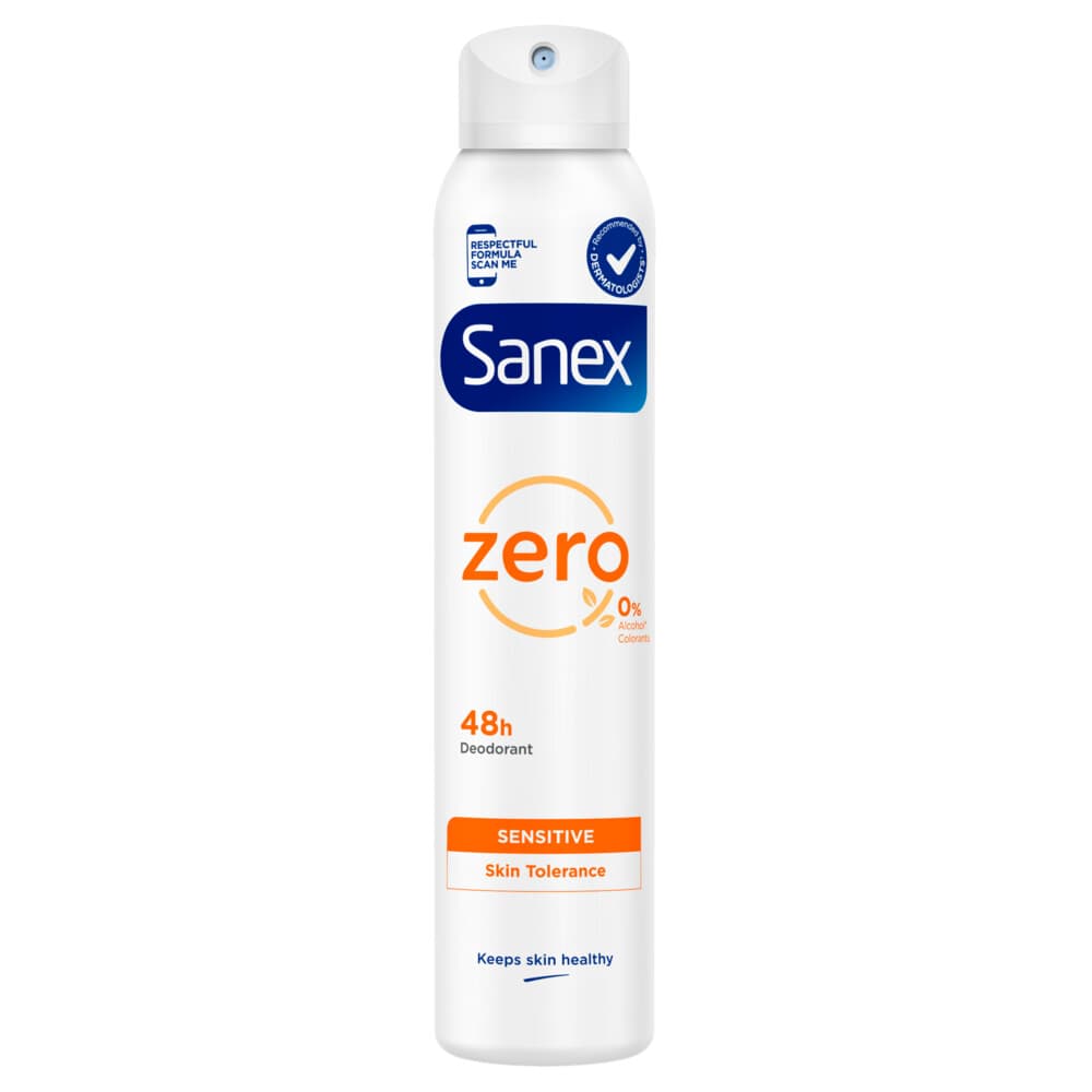 Sanex Deodorant Spray Zero% Sensitive Skin 200 ml | Plein.nl