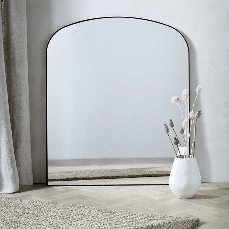 Chiltern Mantle Arch Mirror, Black | The Wedding Present Company