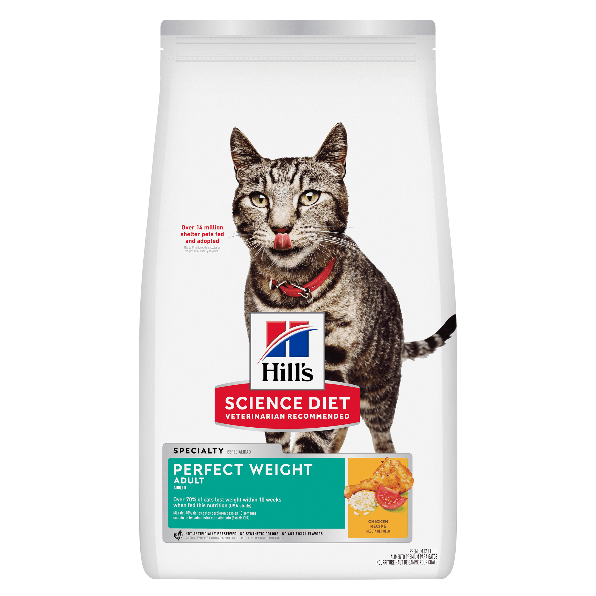 Adult Perfect Weight Chicken Recipe Cat Food | Hill's Science Diet