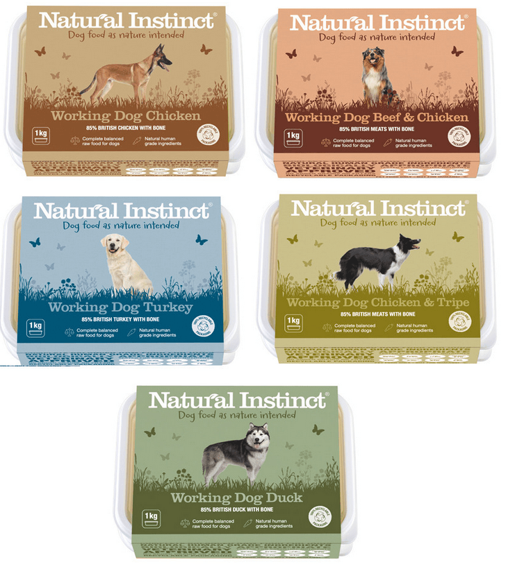 Natural Instinct - Working Dog Range - Raw Dog Food Surrey