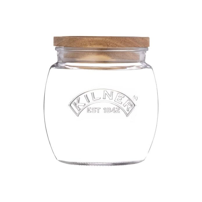 Kilner Acacia Wood Lid Glass Storage Jar