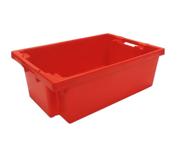 Plastic Stack Nest Container (32L, Red) 600 x 400 x 200mm | Rebox