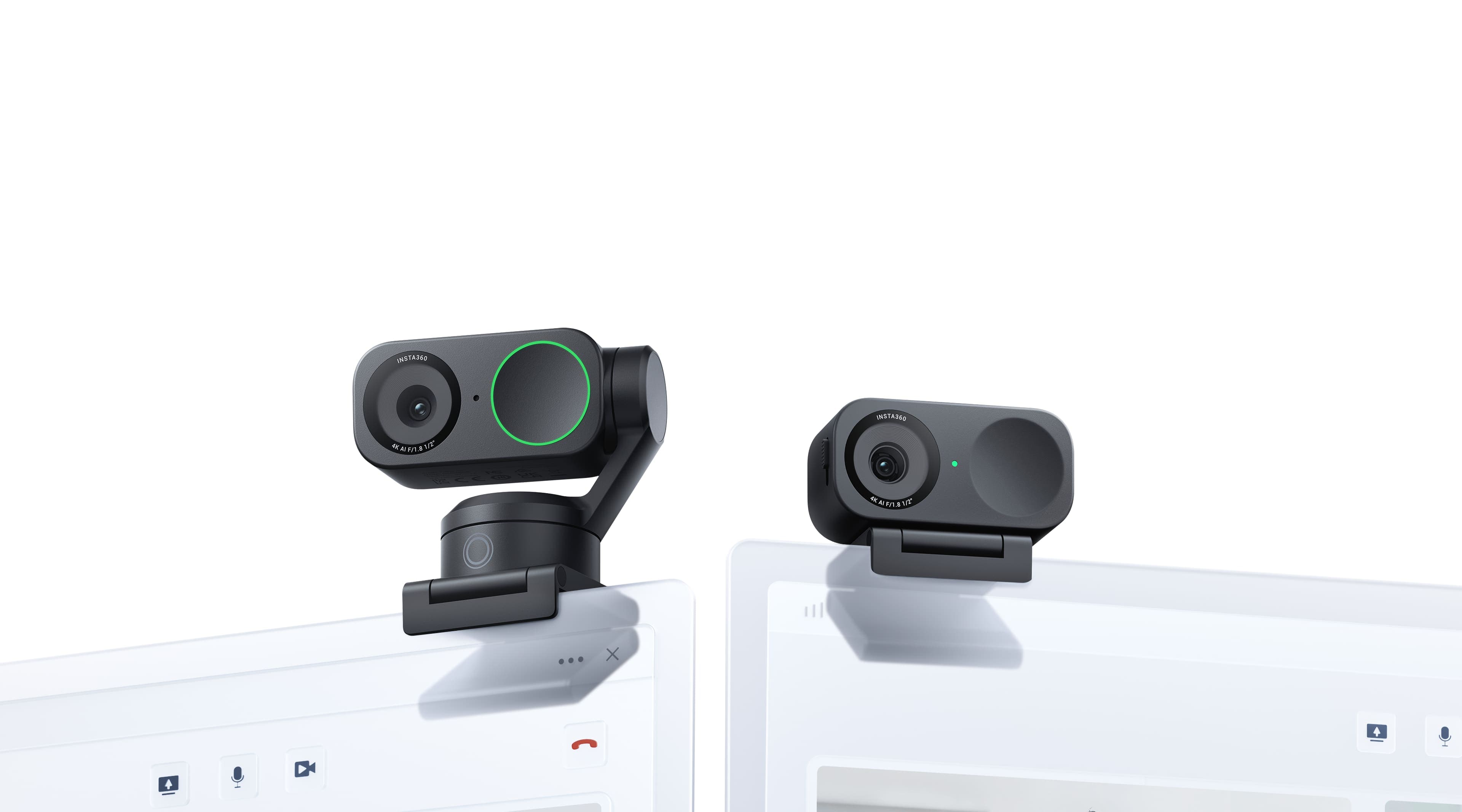 Insta360 Link 2 & Link 2C - AI 4K webcam, pro audio.