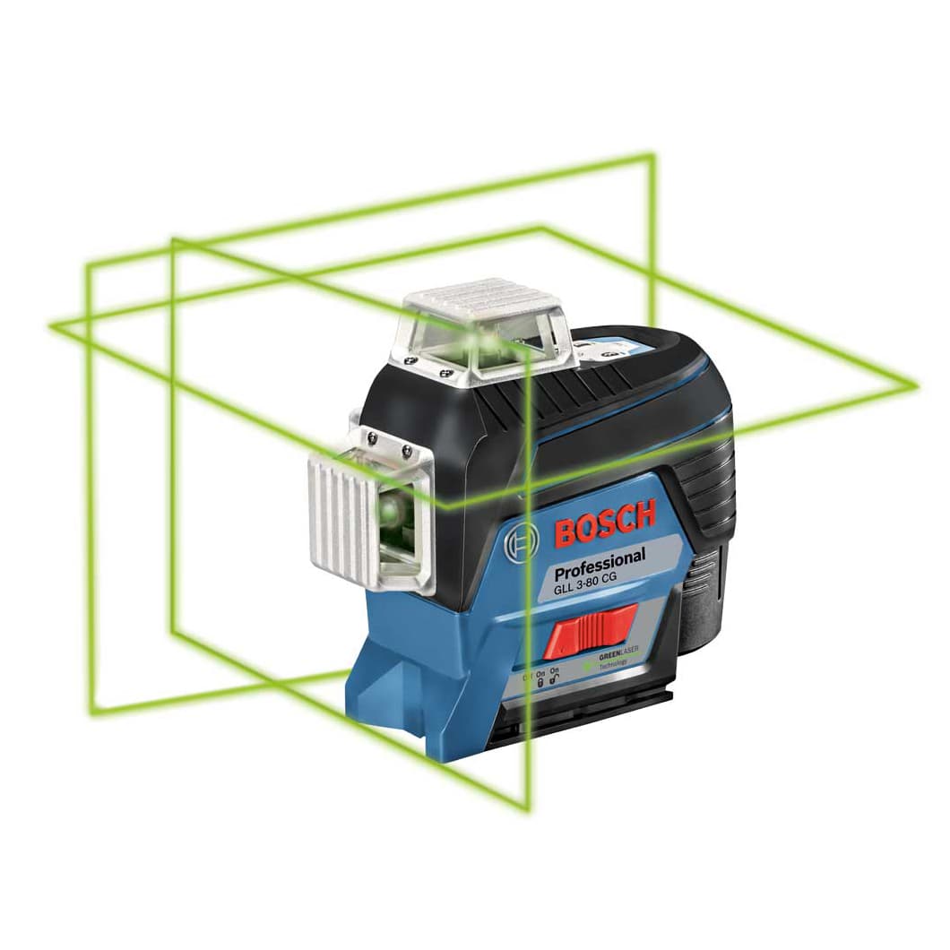 Bosch GLL 3-80CG Self Level Green Beam All Round 3 Plane Laser : RH Gaudion