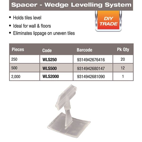 DTA Wedge Levelling Spacers - Riali Trade Centre