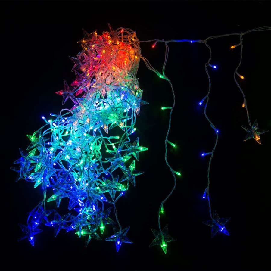 600Pc LED Multi Icicle Lights – Rudolph's Christmas
