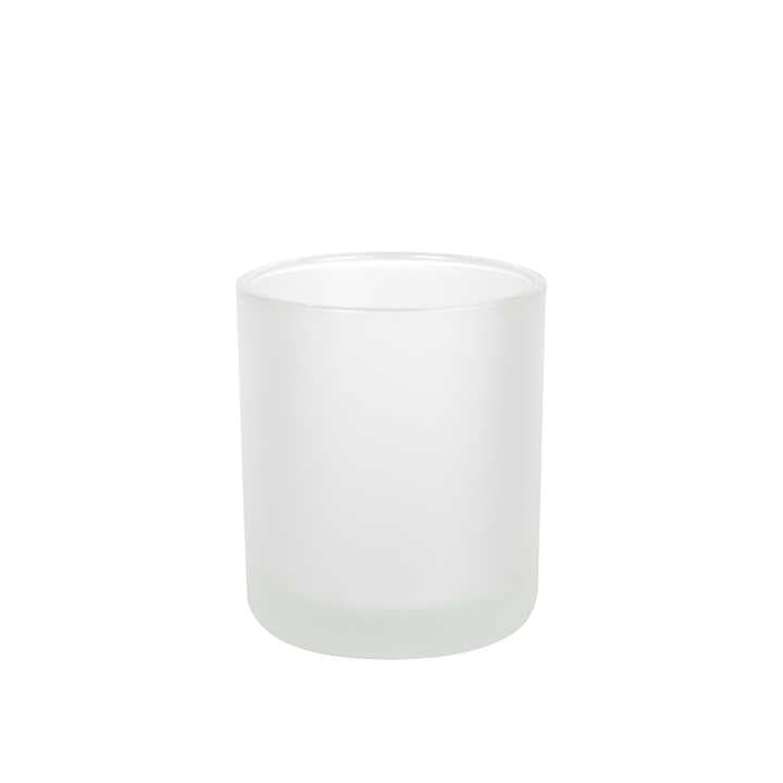 12.5oz Frosted Cambridge Glass Candle Tumbler Jar