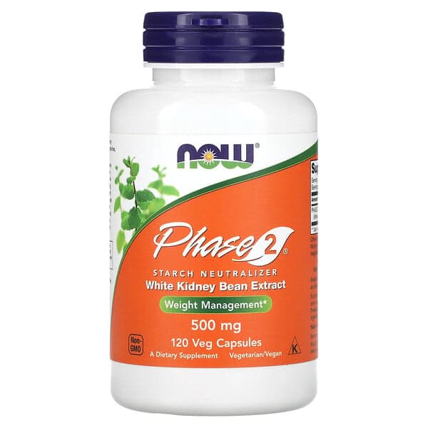 NOW Foods, Phase 2（フェーズ2）、Starch Neutralizer（スターチニュートラライザー）、500mg、ベジ ...