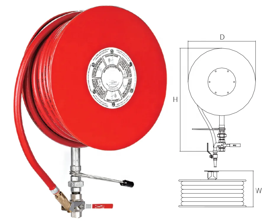Fixed Fire Hose Reel - 19mm*30m Fire Fighting Solution