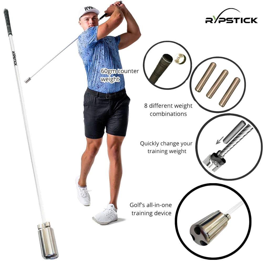 RYP Golf Rypstick スイング練習器 ホワイト GOLF’S ULTIMATE SPEED TRAINING AID 45インチ ...
