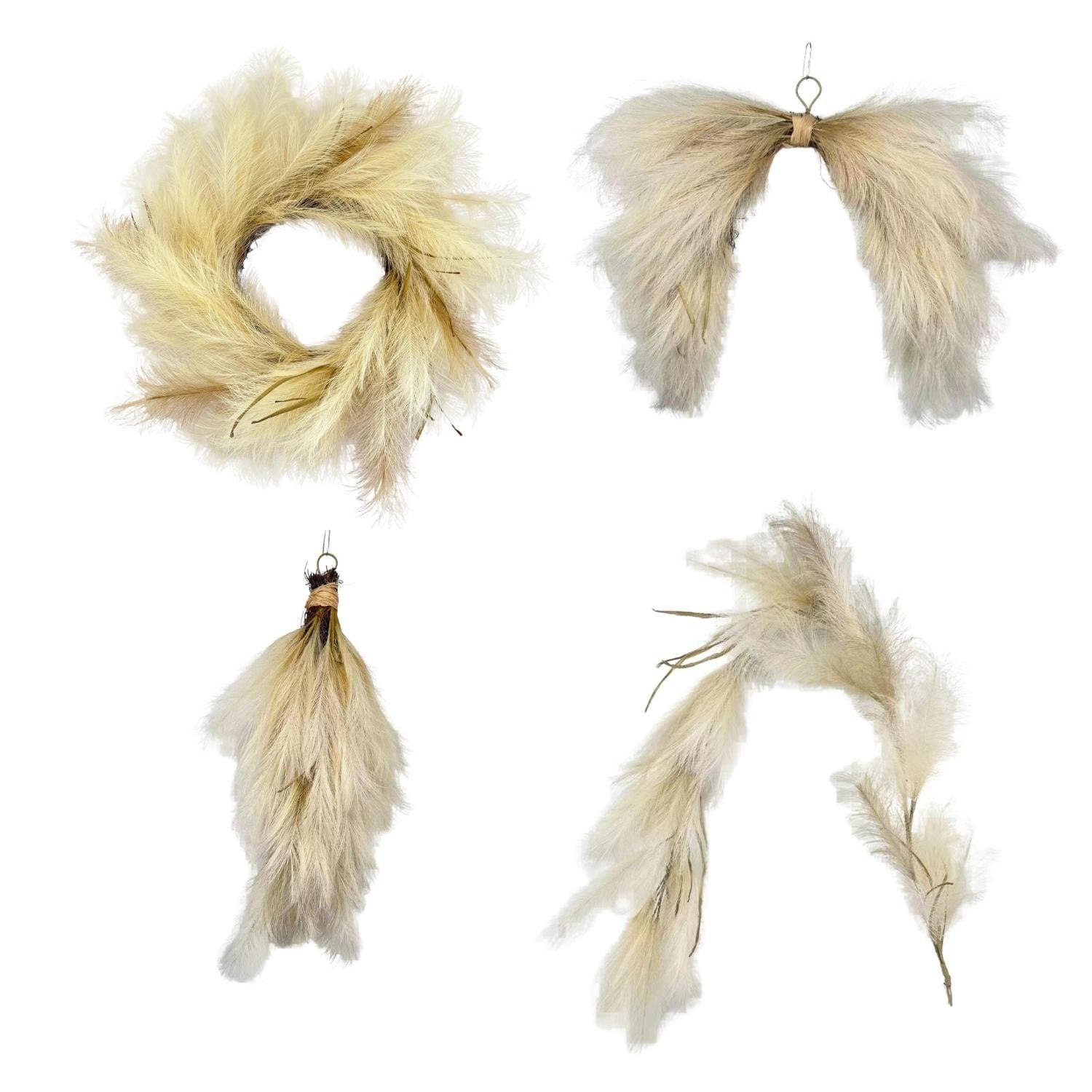 Dunelm Artificial Dried Flower and Pampas Grass Garland