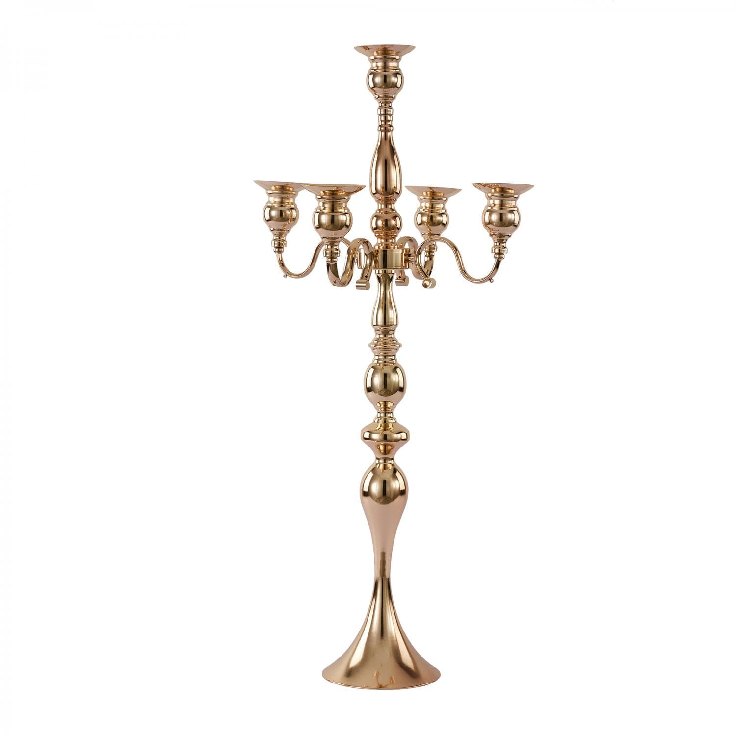 Decostar™ Metal Candelabra Five Arm 36- Gold