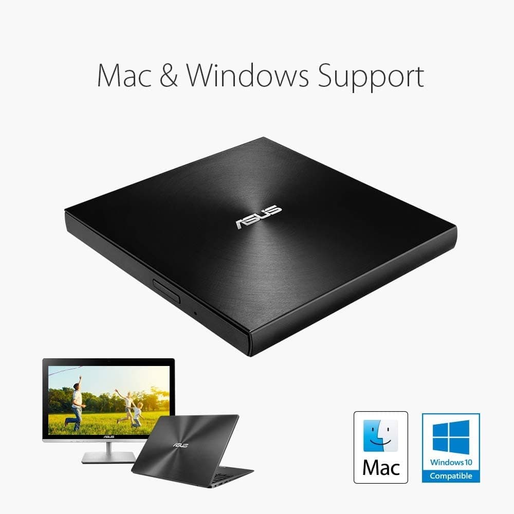 Asus ZenDrive U9M | Ultra-Slim Portable 8X DVD Burner - Black