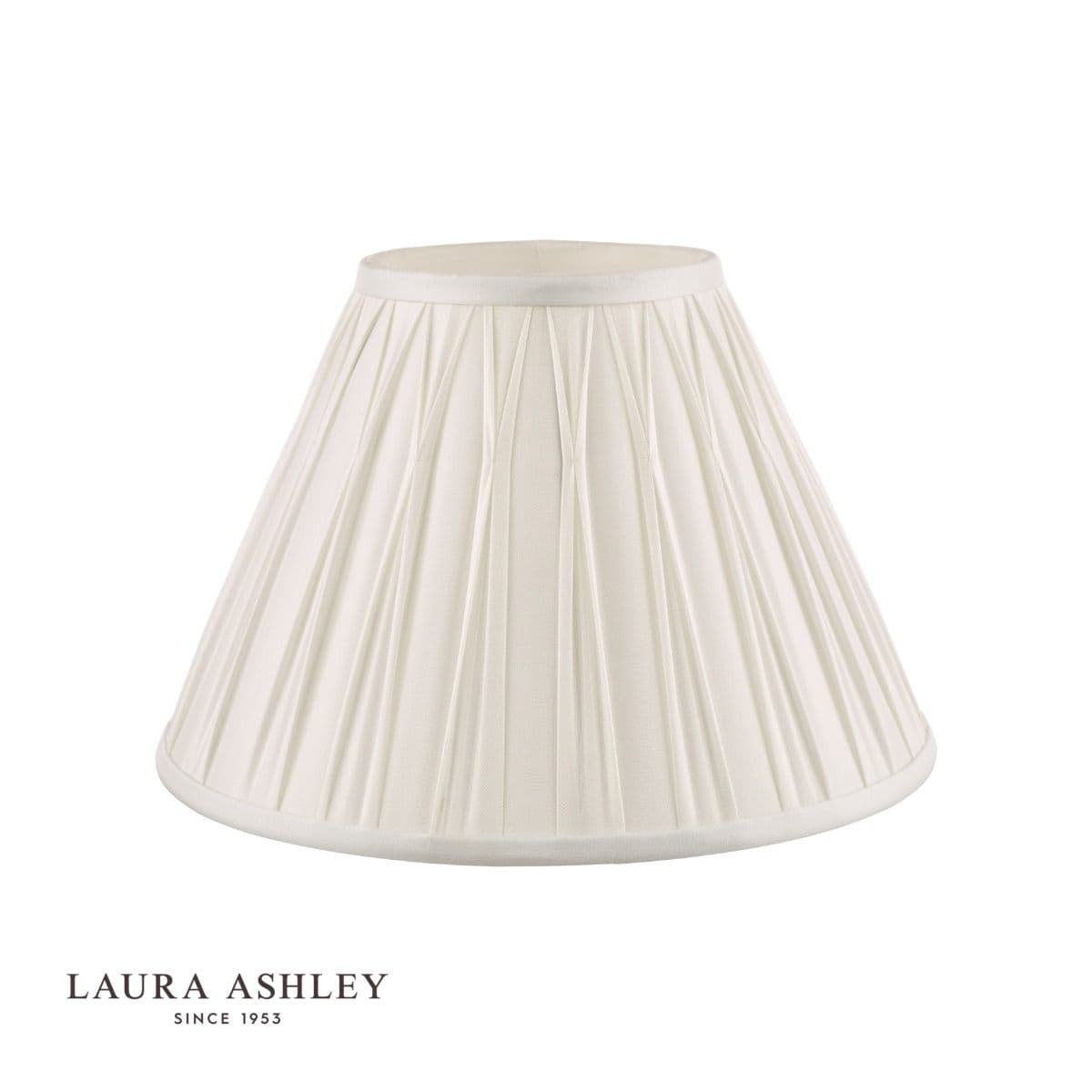 Laura Ashley Fenn Silk Empire Drum Shade White 25cm/10 Inch ...