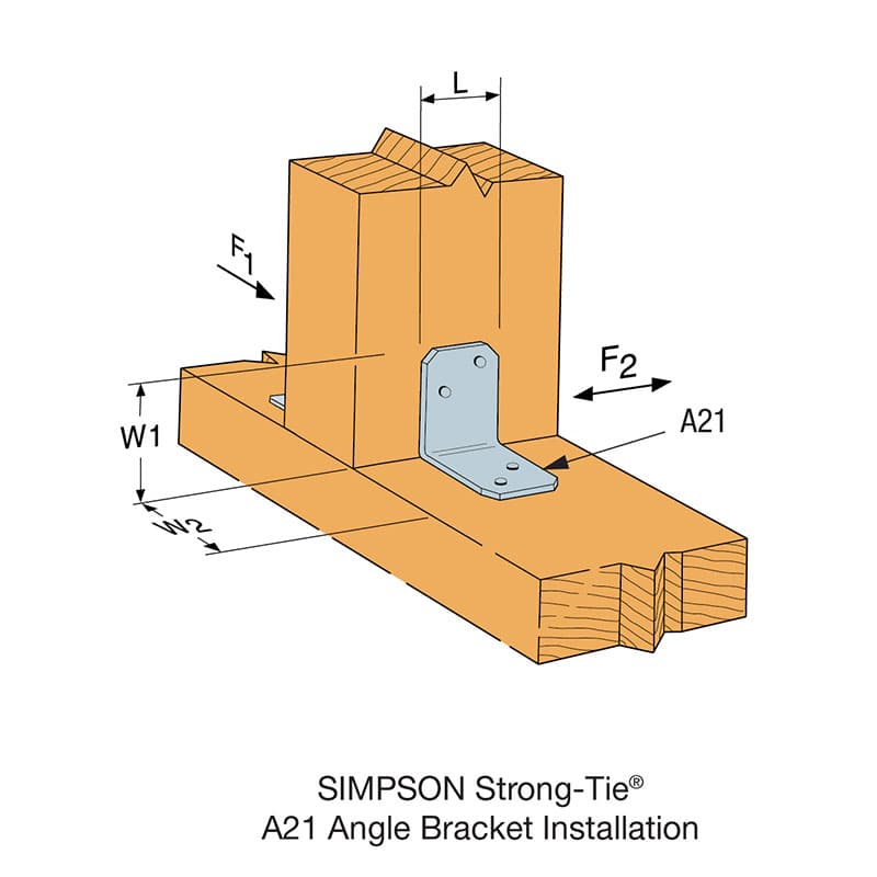 A21 A23 Reinforced Angle Bracket | Simpson Strong-Tie