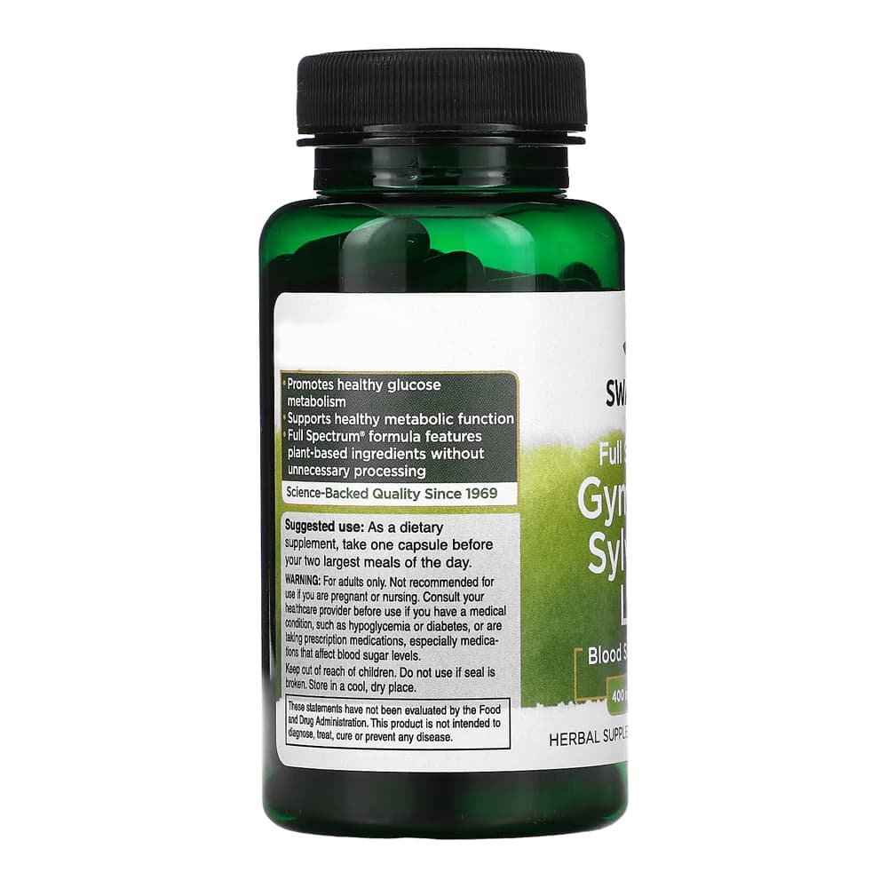 Folha Gymnema Sylvestre 400mg Swanson Full Spectrum 100Caps - Swanson ...