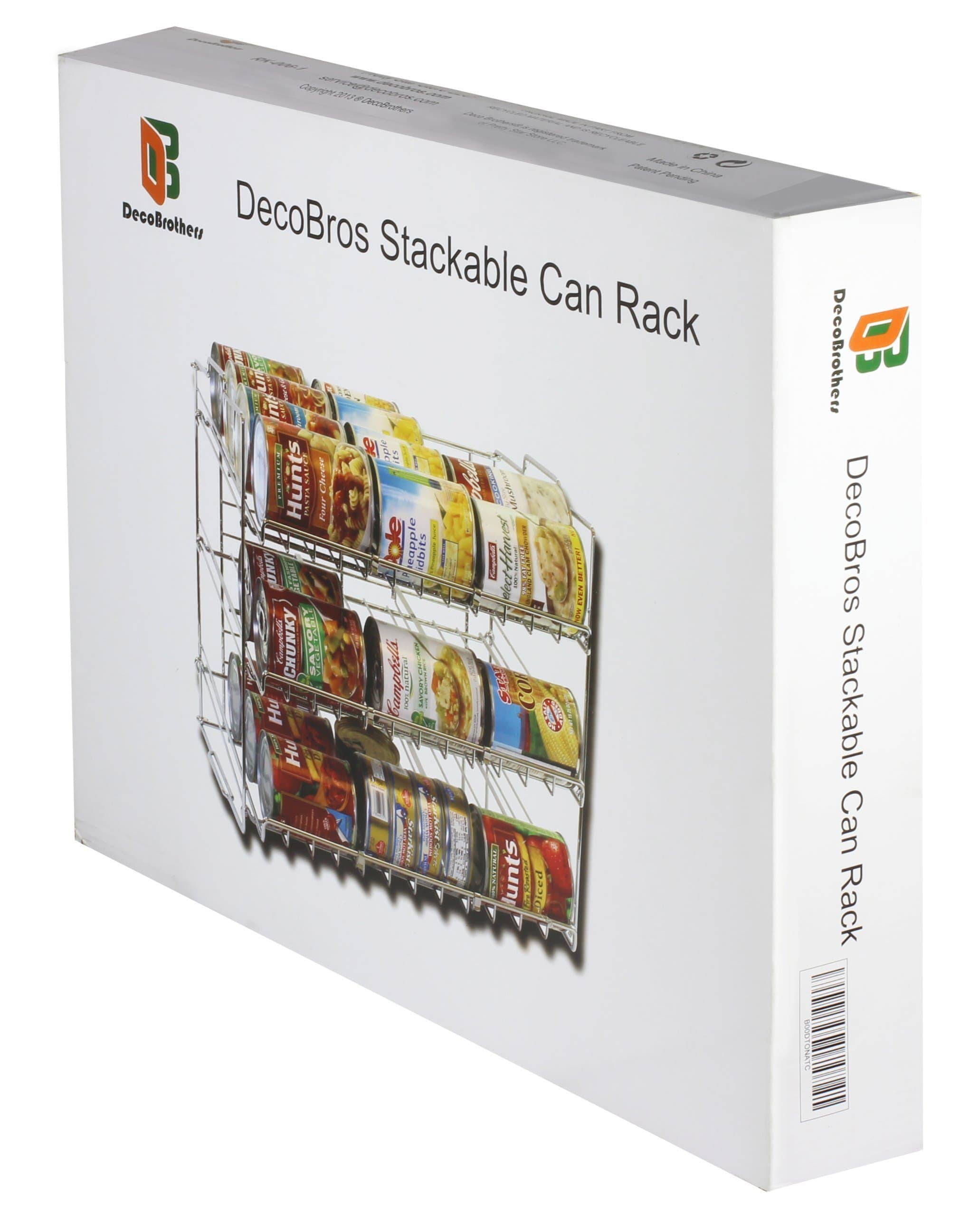 DecoBros Supreme Stackable Can Rack Organizer, Chrome Finish - Swiftsly
