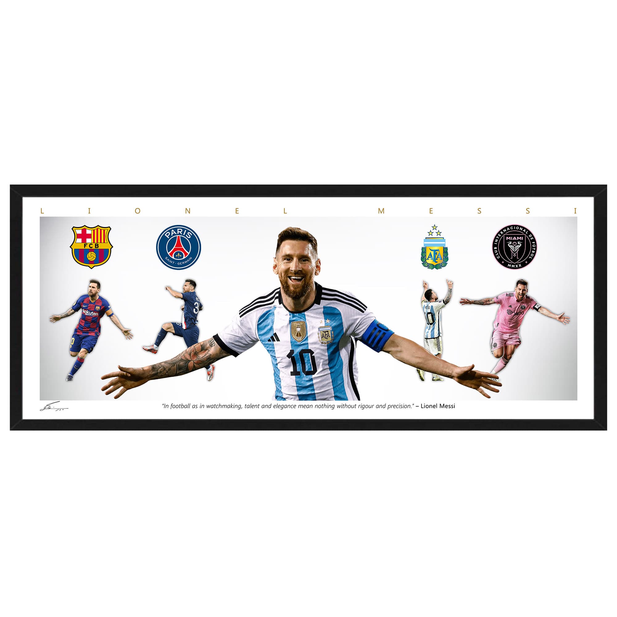 Soccer - LIONEL MESSI Career Tribute Mini Wings Framed Print ...