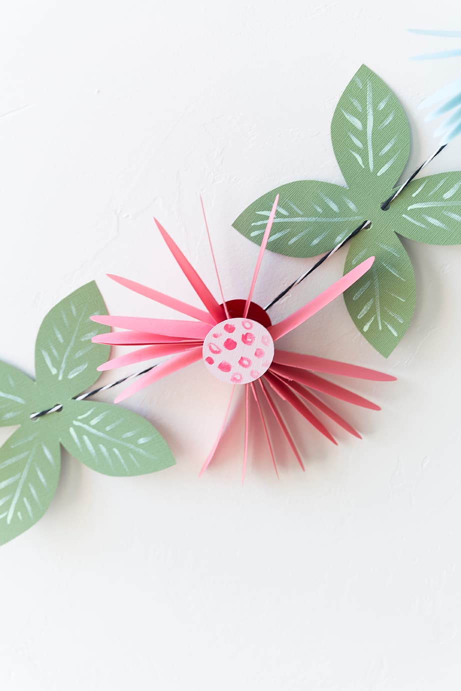 Paper flower garland