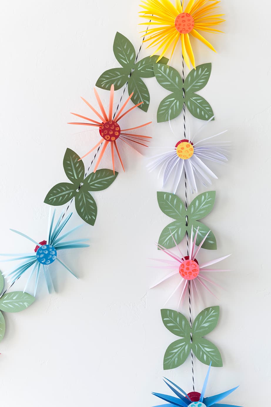 Paper flower garland