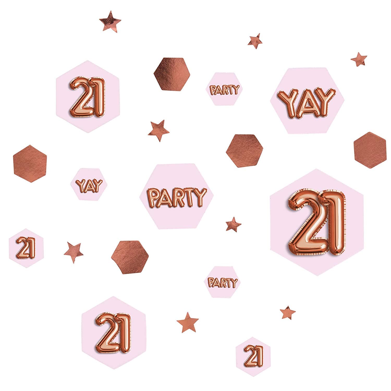 Neviti 773413 Glitz and Glamour Age 21 Confetti Table Scatters, Pink ...