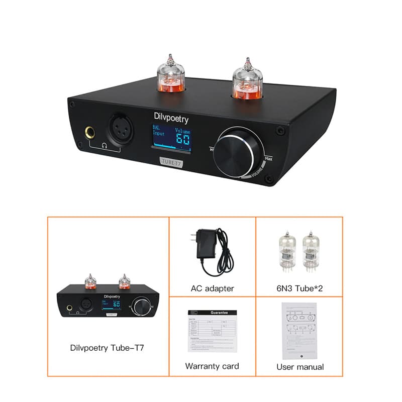 Dilvpoetry Tube-T7 tube Headphone Amplifier
