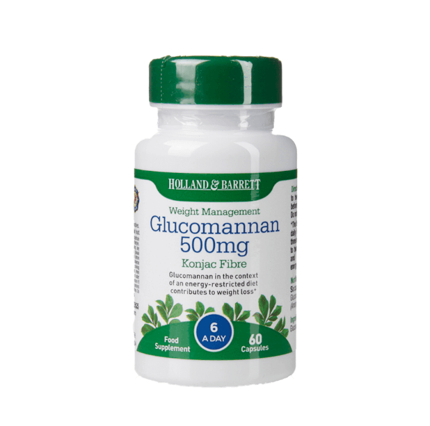 Holland & Barrett Glucomannan 500mg 60 Capsules – UK Direct BD