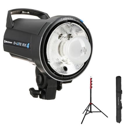 Elinchrom D-Lite RX 4 400Ws Compact Monolight, Bundle with Light Stand ...