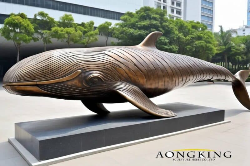 Large Public Ornament Bronze Baleen Whale Sculpture | Animal Sculptures