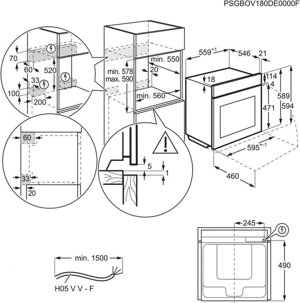 AEG BPK748380B, Built In Electric Single Oven