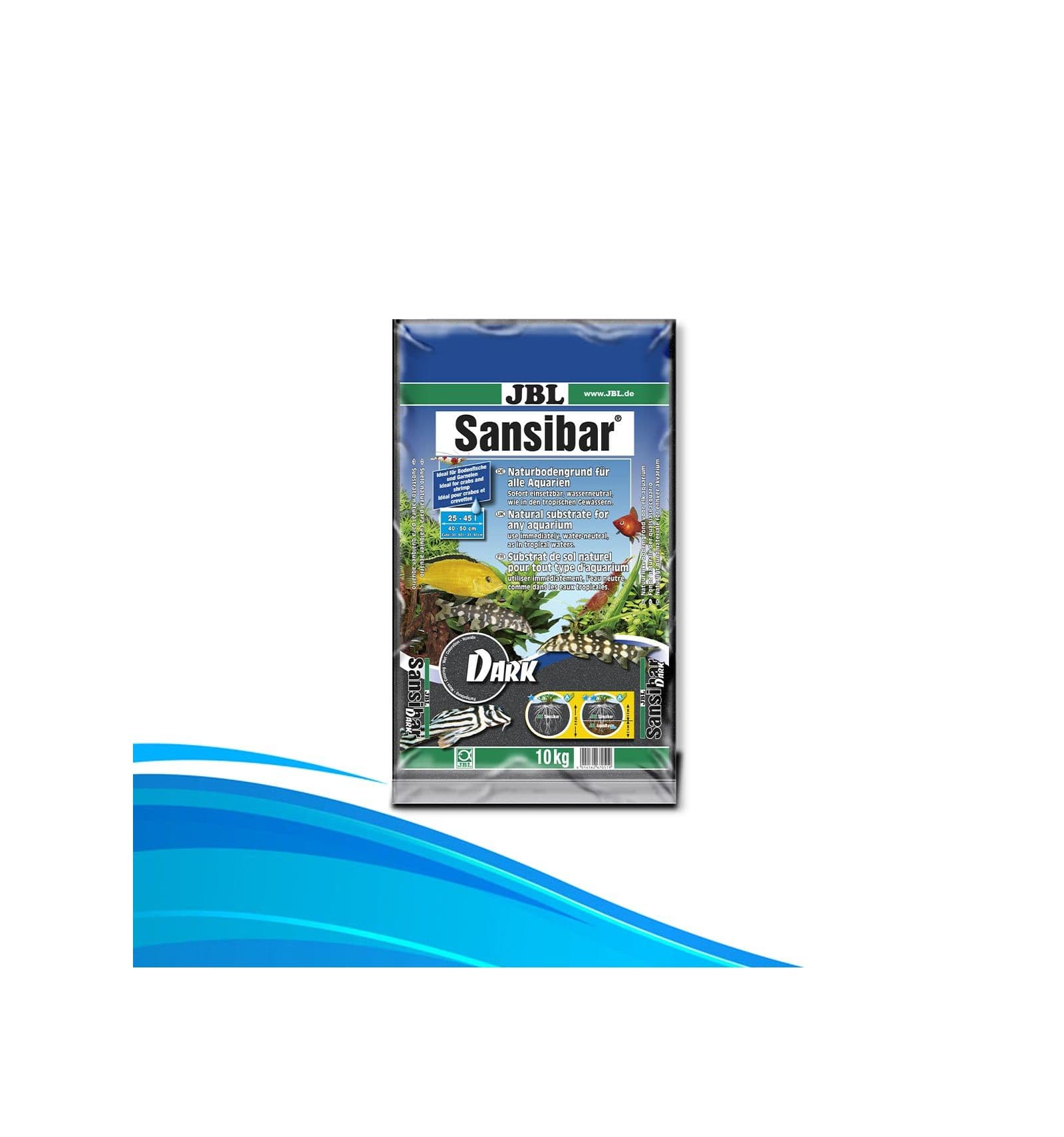 Sansibar Dark JBL - Substrat de sol noir pour aquarium - AquaLED