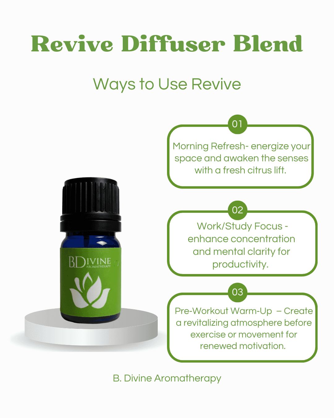 Revive Essential Oil Diffuser Blend | B. Divine Aromatherapy