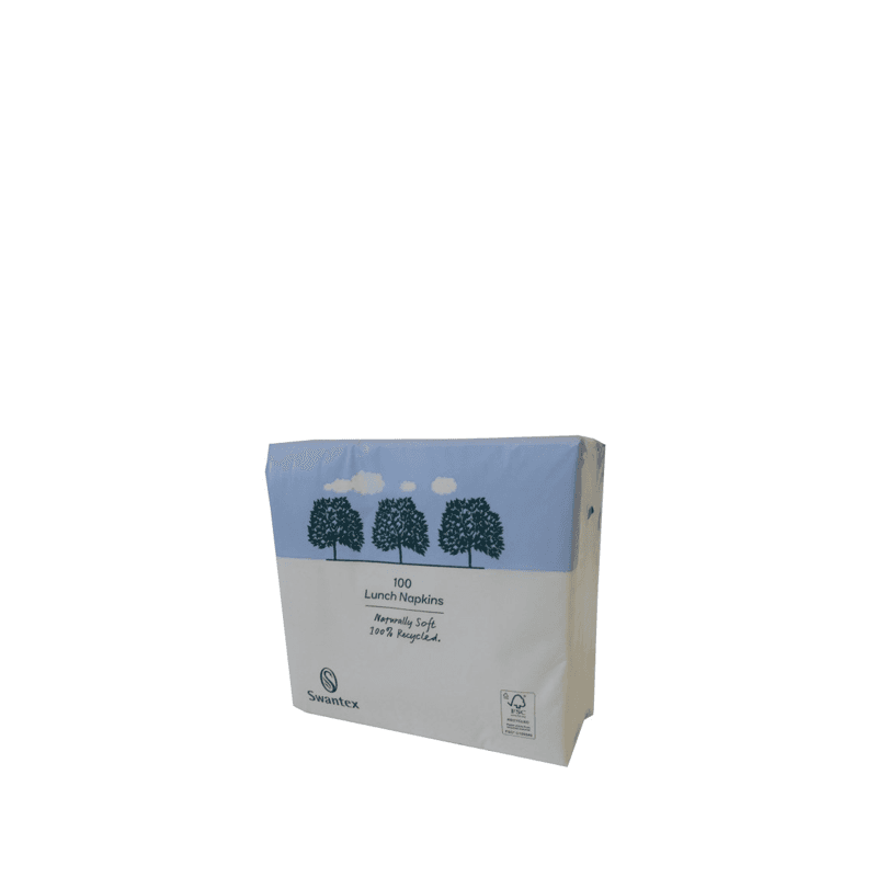Swantex Recycled White Paper Lunch Napkins 'Readifold' 2ply, 33 x 33cm ...