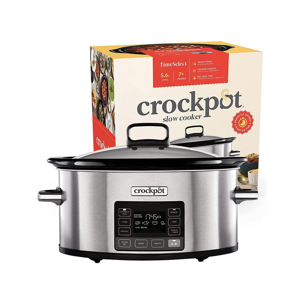 Crockpot TimeSelect Digital Slow Cooker Programmable Stainless Steel ...