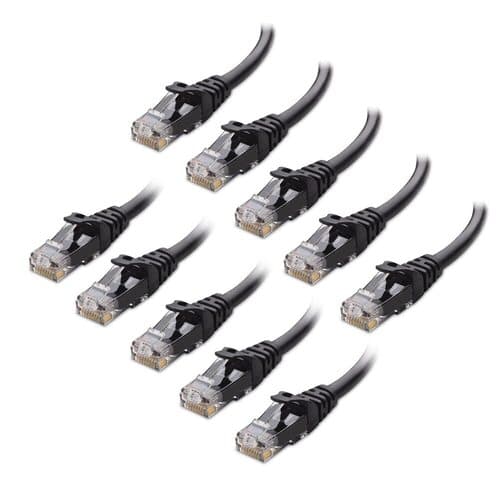 10-Pack Snagless Cat6 Ethernet Cable