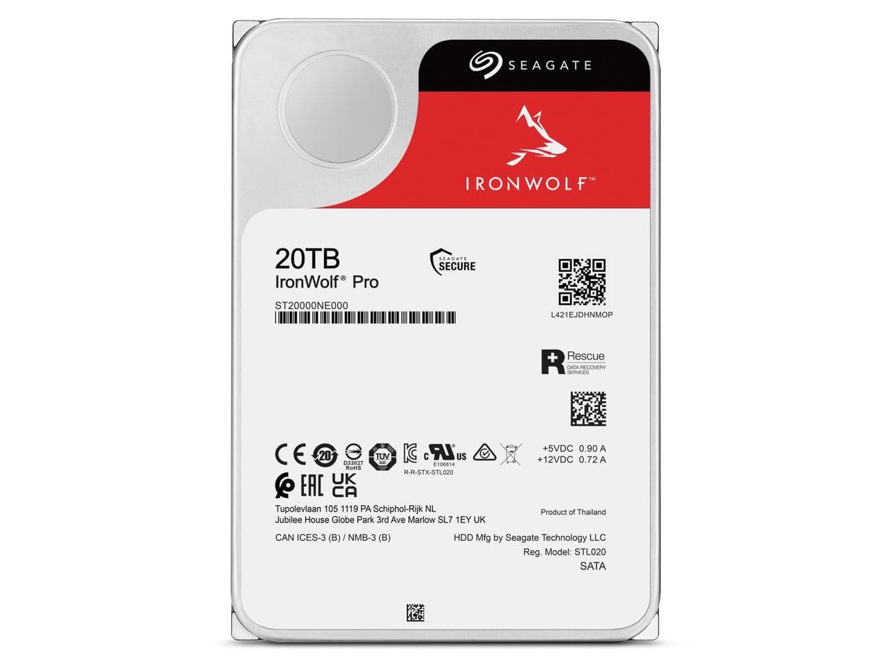 Seagate IronWolf Pro 20TB NAS Hard Drive 7200 RPM 256MB Cache CMR SATA ...