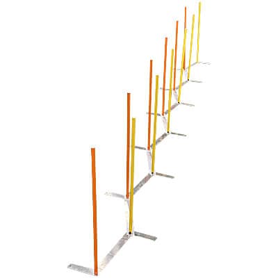 Clip and Go Agility 3-in-1 Weave Pole Bases, Set of 12 - Clean Run