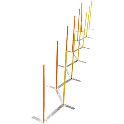 Clip and Go Agility 3-in-1 Weave Pole Bases, Set of 12 - Clean Run