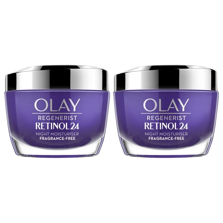 Olay Regenerist Retinol 24 Night Moisturiser Cream, 2 x 50ml | Costco UK