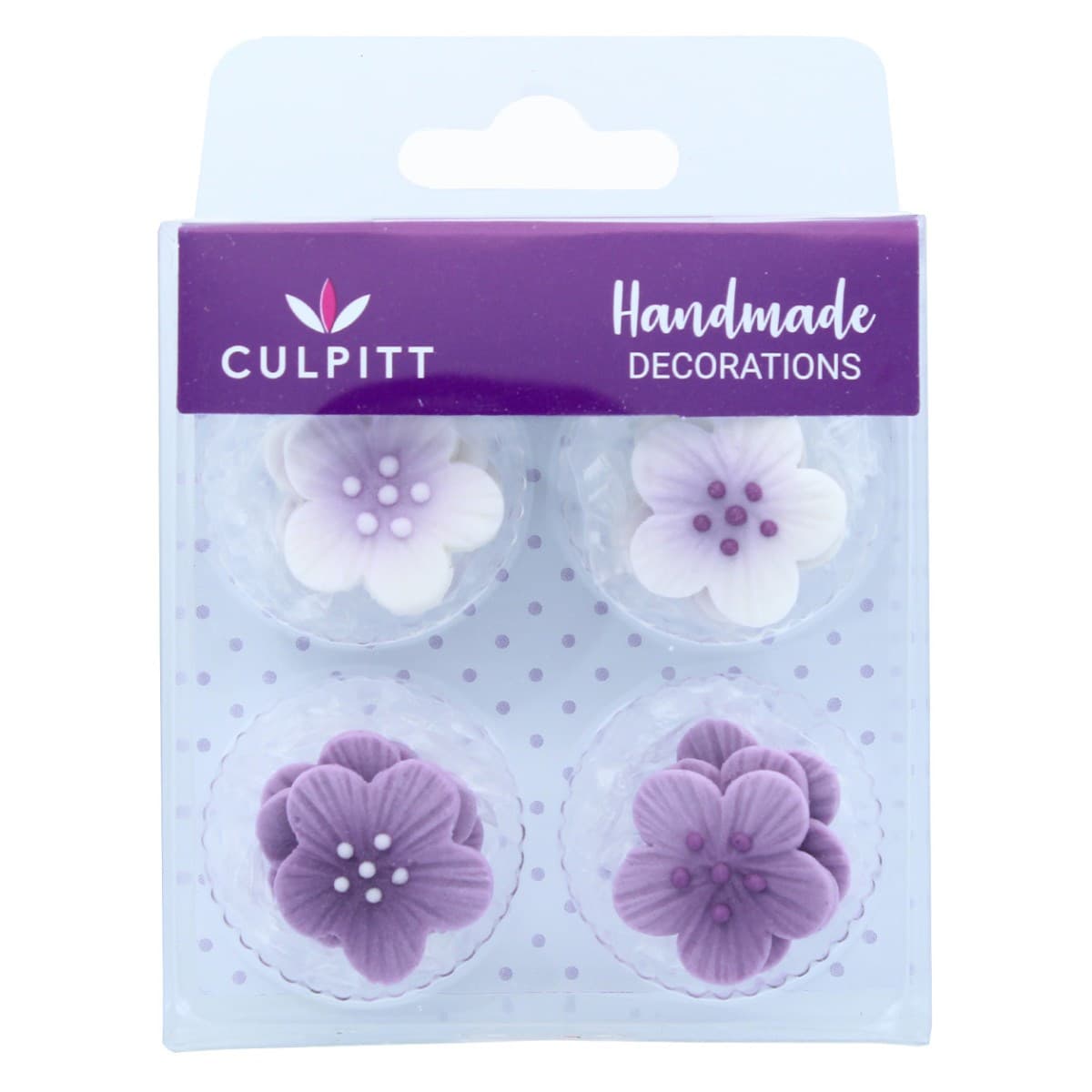 Culpitt Lilac Flower Sugar Cake Topper Decorations - Pack of 12 | Craft ...