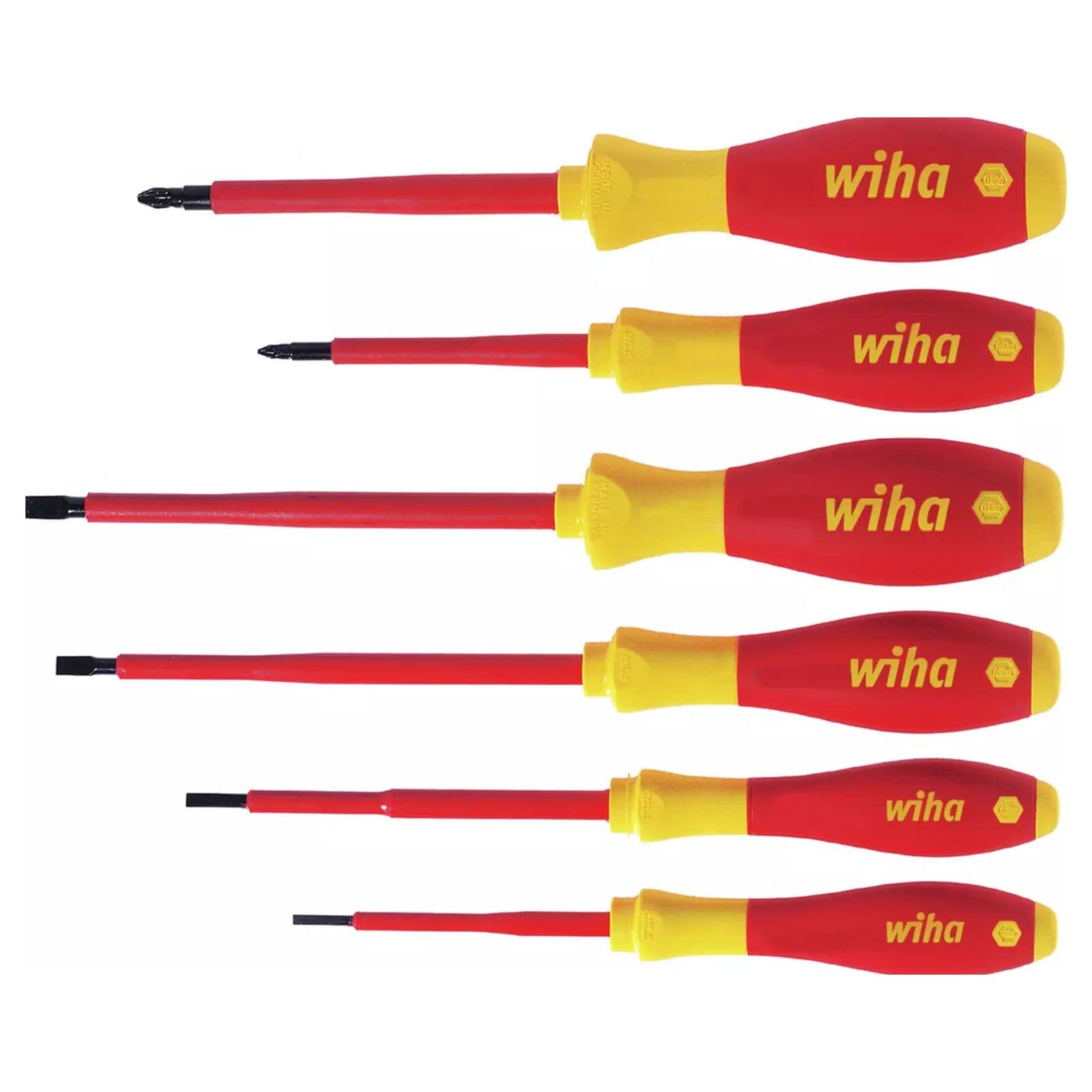 Wiha 25477 SoftFinish® Electric, Electrician’s Screwdriver Set VDE ...