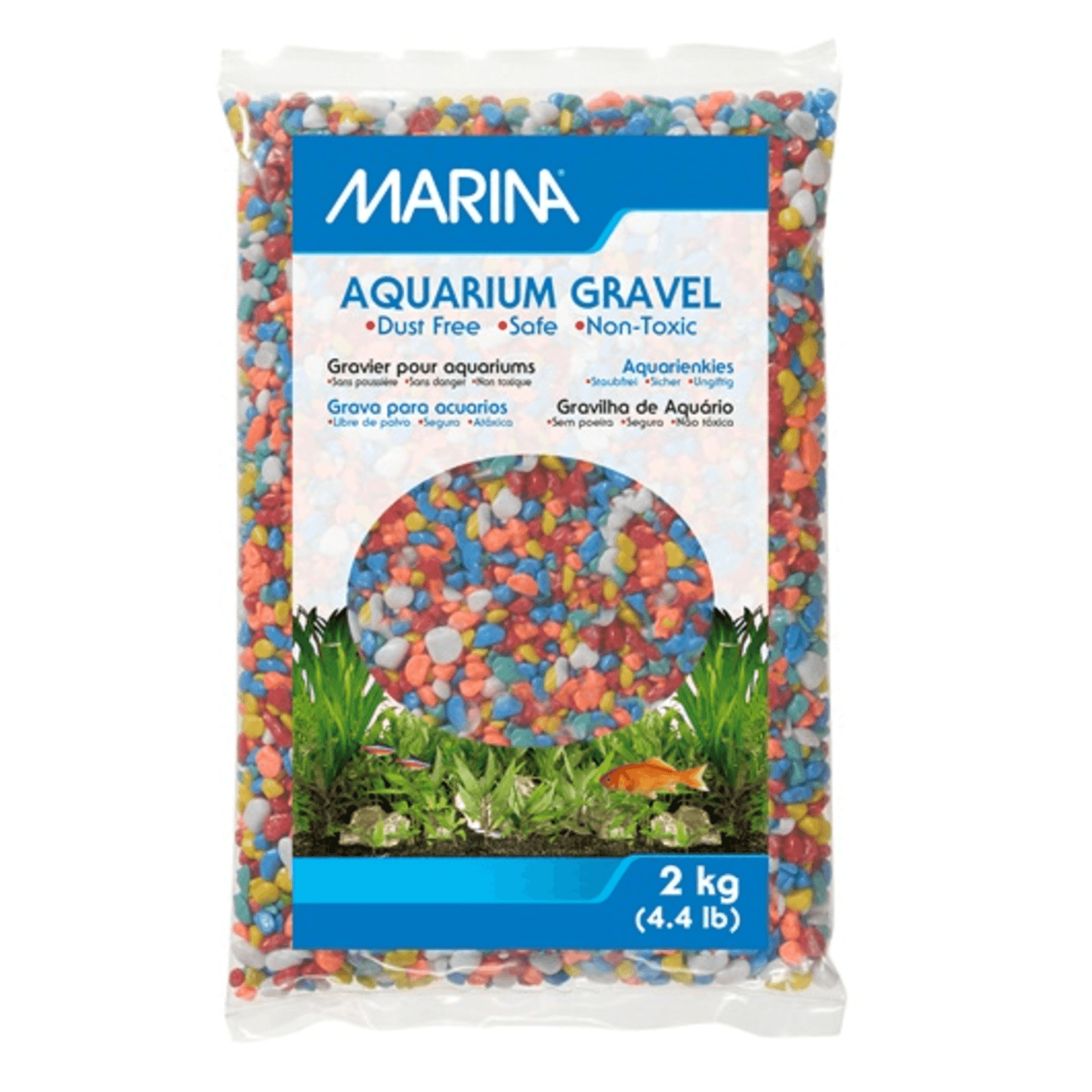 Marina Rainbow Aquarium Gravel - 2 kg (4.4 lb)